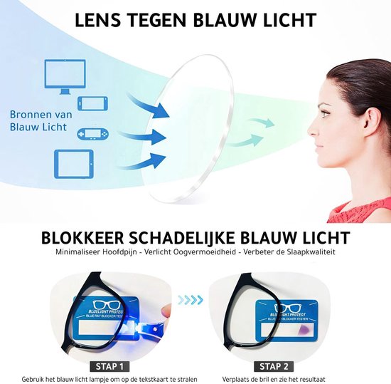 LC Eyewear Nachtbril - Computerbril - Avondbril - Blauw Licht Bril Zonder Sterkte - Nacht Bril voor Auto of motor - Beeldschermbril - Blue Light Glasses - Autobril