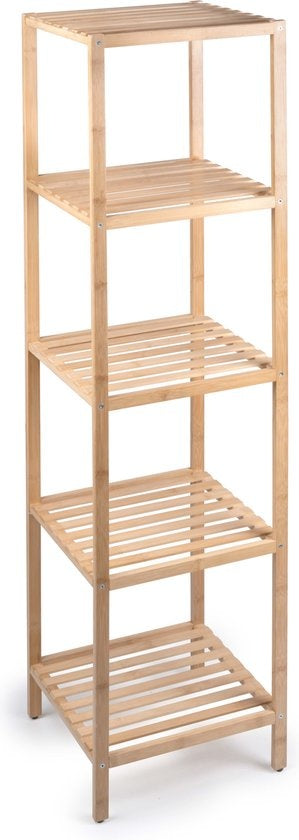 alpina Badkamerrek 5-laags - Badkamermeubel - 32x33x141cm - Bamboe
