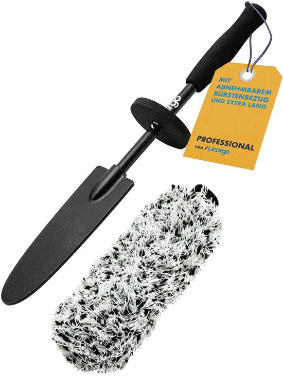 Licargo Microvezel Velgborstel met Afneembare Borstelhoes – Extra Dunne Velgenreinigingsborstel voor Alle Velgtypes