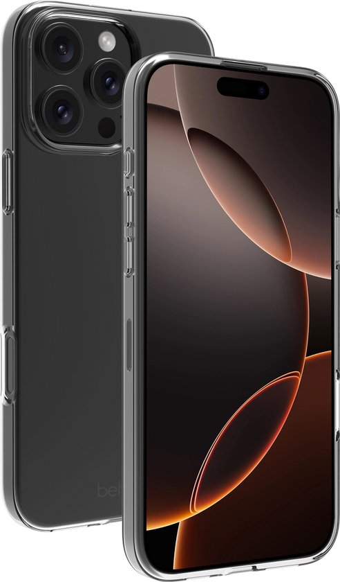 BeHello Hoesje iPhone 16 Pro - Dunne Gel Case - Flexibel iPhone 16 Pro Hoesje van Ecologisch Plastic - Transparant