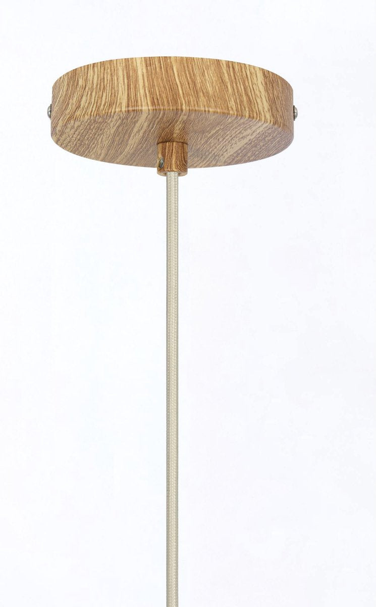 Light & Living Hanglamp Dania - Ø27,5x52cm - Modern - Voor Eetkamer, Slaapkamer, Woonkamer - Naturel/Crème
