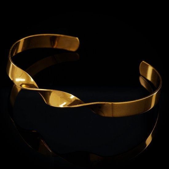 Laura Ferini Dames Armband Sera Goud - Goudkleurige Bangle - 18K Geelgoud Verguld - Sieraad - Accessoires - Sieraden - Dames Armbandje - Goud