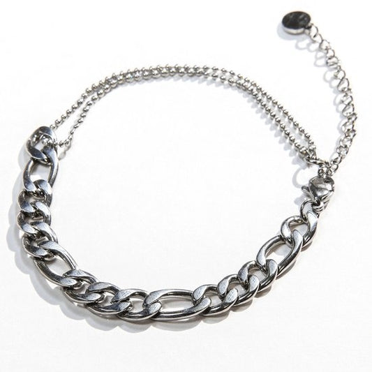 Laura Ferini Dames Armband Prego Zilver - Zilverkleurige Schakelarmband - 18K Witgoud Verguld - Sieraad - Accessoires - Sieraden - Dames Armbandje