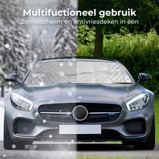 Nuvance - Anti-Vries Deken Auto - Zonnescherm Auto Voorruit - 100 x 145cm - Ijsdeken - Vriesdeken Auto - Voorruithoezen - Auto Accessories