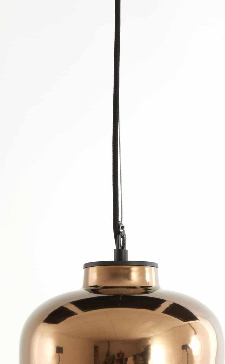 Light & Living Hanglamp Dena – Ø22,5 cm – Keramiek – E27 – Modern Design – Brons