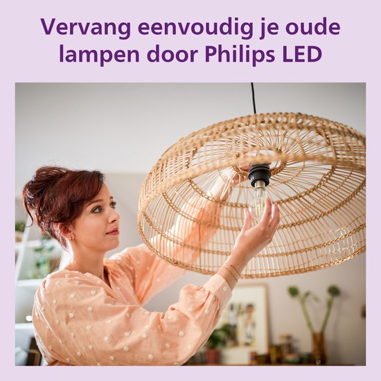 Philips LED lamp transparant - 40W - E14 fitting - Warmwit licht; 2700K - 6-pack