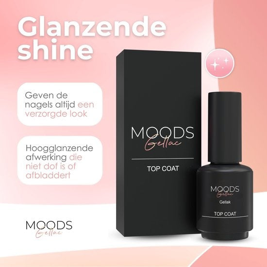 Moods Gellac - Top Coat - Nagellak - 15 ML