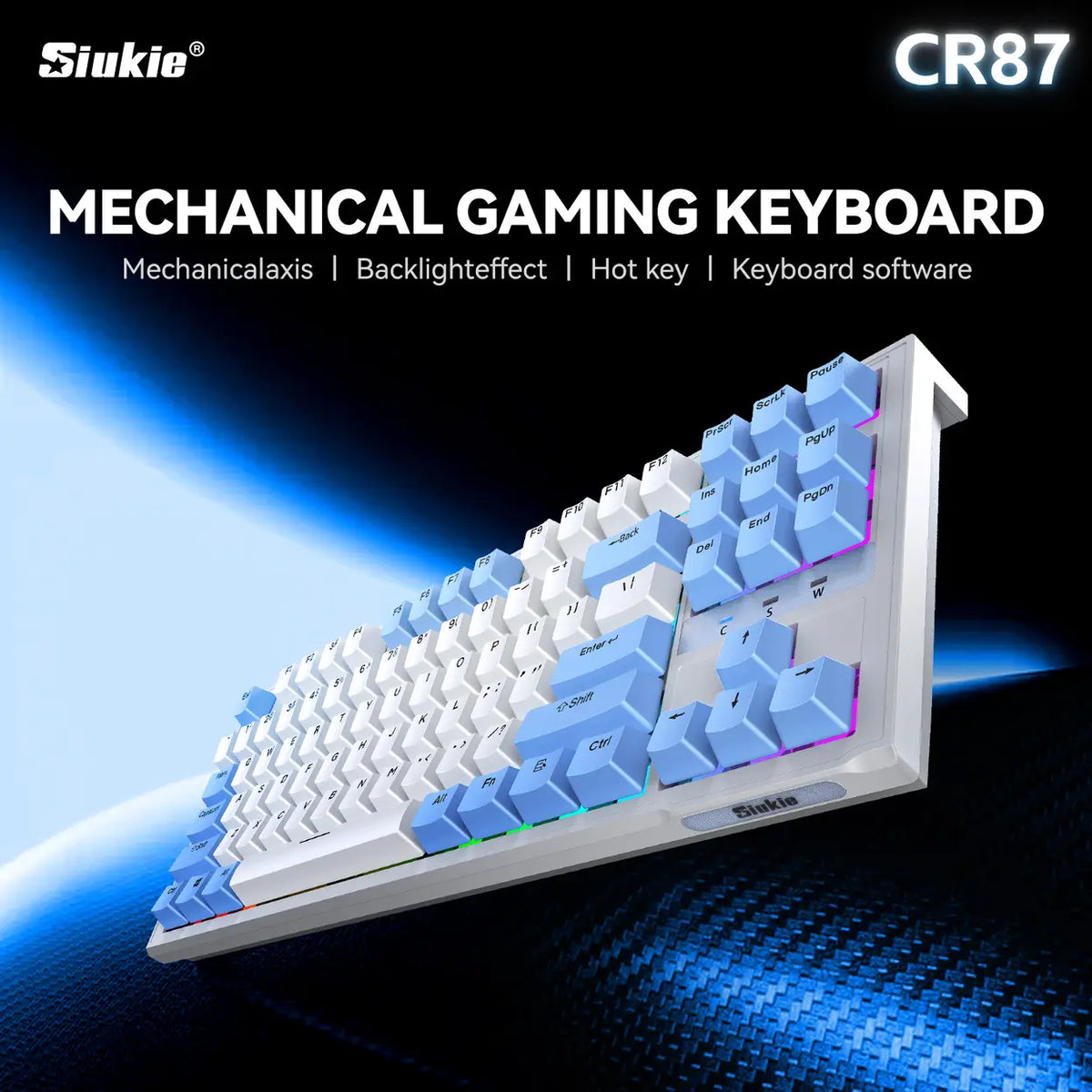 Siukie CR87 Mechanisch Toetsenbord - 87 Toetsen - Verwisselbare Switches