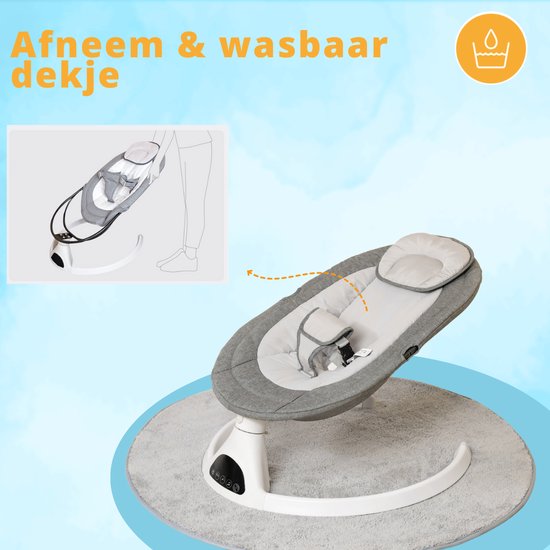 Moxica Wipstoel Elektrisch - Babyschommel - Schommelstoel - Baby Swing - Wipstoeltjes