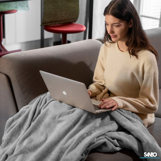 Sanbo Elektrische Deken - 180 x 130 cm - 1 Persoons - 3 Standen met Timer