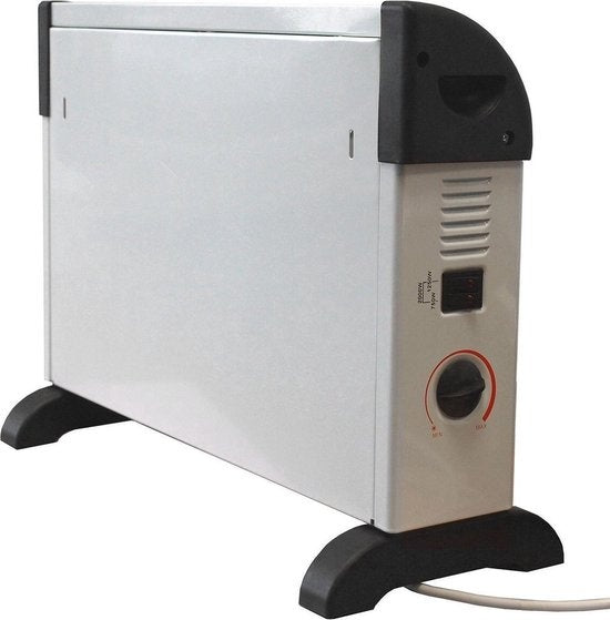 alpina Elektrische Convectorkachel – 3 Warmtestanden & Turbo – 2000 W – 53 x 20 x 38.5 cm – Wit