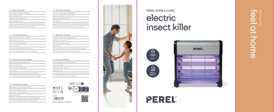 Perel Insectenverdelger, elektrisch, spanningsrooster 2800 V, uitneembare opvangbak, 30 m², metaal