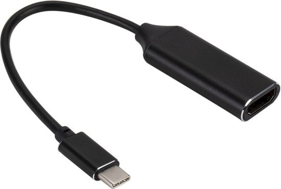 Techvavo® USB C naar HDMI Adapter - Ondersteunt 4K @30Hz - Converter - Type C naar HDMI - Thunderbolt 3 - Zwart
