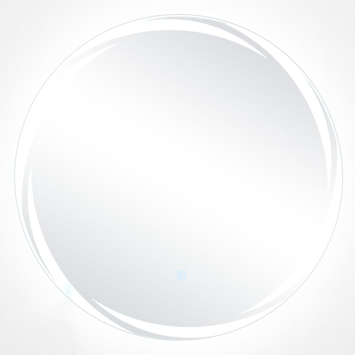 Coast 60x60 cm LED Badkamerspiegel Rond Zilver met Dimbare 3-Kleurenverlichting, Anticondens en Geheugenfunctie