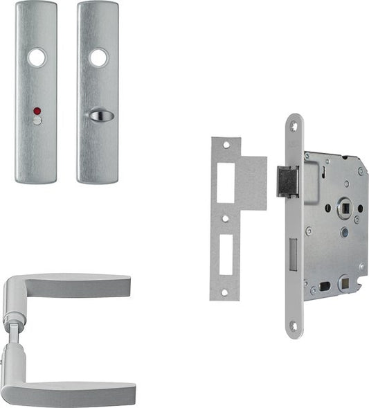 AXA Binnendeurbeslagset – Incl. Deurkrukken & Slot – TL63 – 38-54 mm – Aluminium