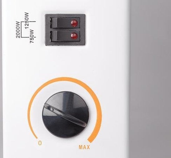 Perel Convectorkachel, voor binnen, drie warmtestanden, 2000 W