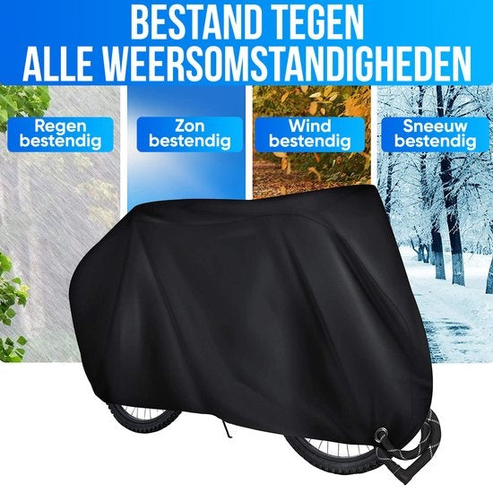 Strex Fietshoes Universeel voor alle Fietsen - Waterdicht Ultra Sterk Oxford - Fiets Hoes voor 1/2 Fietsen - Incl. Opbergzak