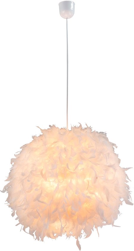 Globo - hanglamp - Katunga - wit - kunststof - Ø 45cm - E27 - 15057