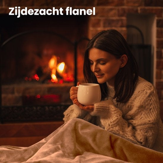 Auronic Elektrische Deken - Warmtedeken - 9 Warmtestanden - 2 Persoons - 200x150 - Lichtbruin