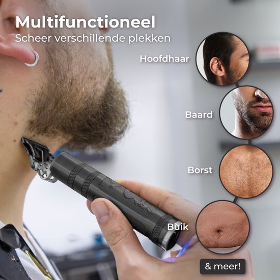 Nuvance Tondeuse Mannen - Tondeuse Hoofdhaar - Inclusief 4 Opzetstukken - Baardtrimmer en Haartrimmer - Tondeuses - Usb Oplaadbaar