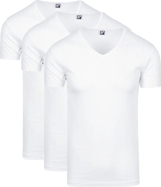 Alan Red Oklahoma T-shirt Stretch - V-hals - Wit - Maat XXL - 93% katoen