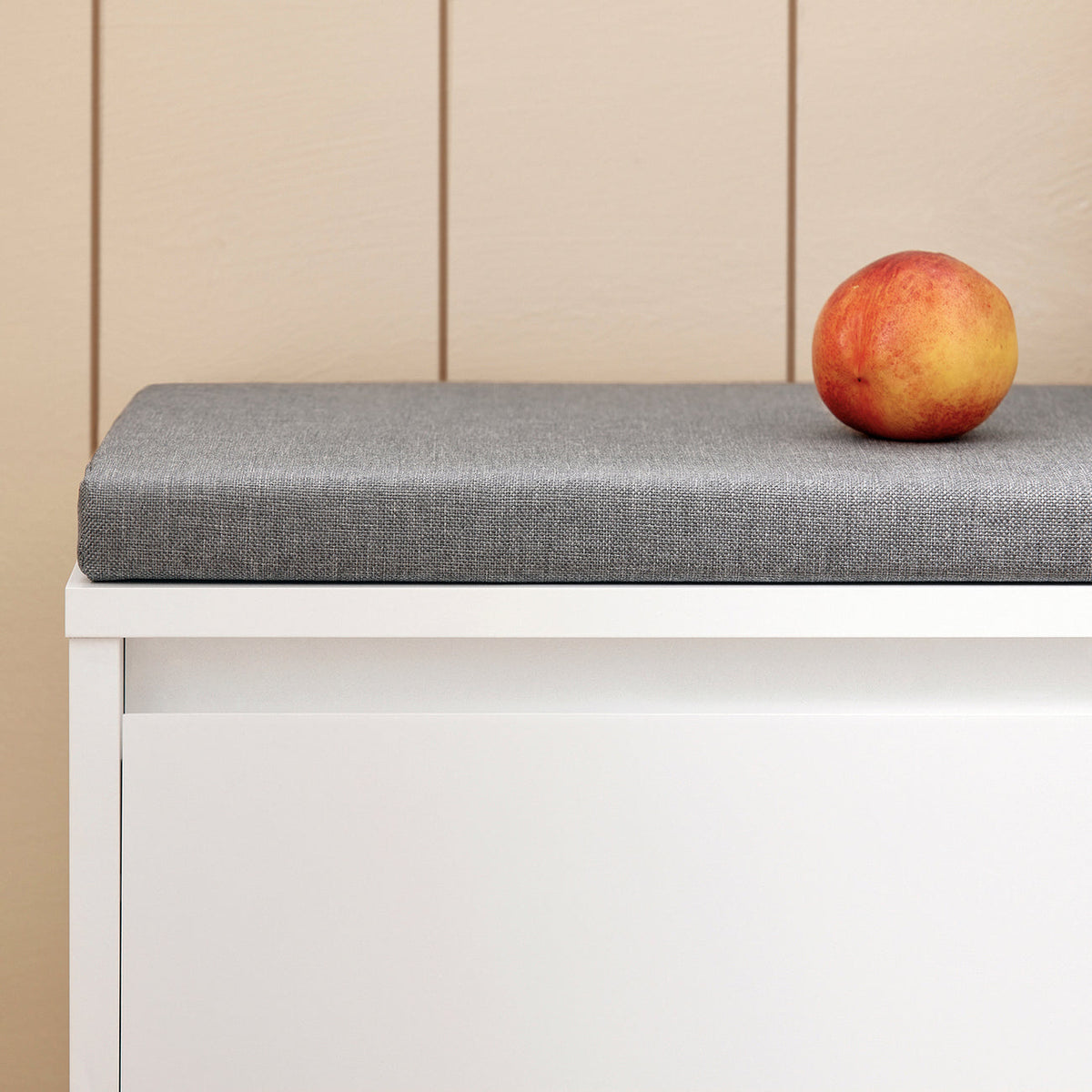 SoBuy FSR119-W Schoenenkast met zitvlak - 90 x 24 x 46 cm - Wit/ Grijs