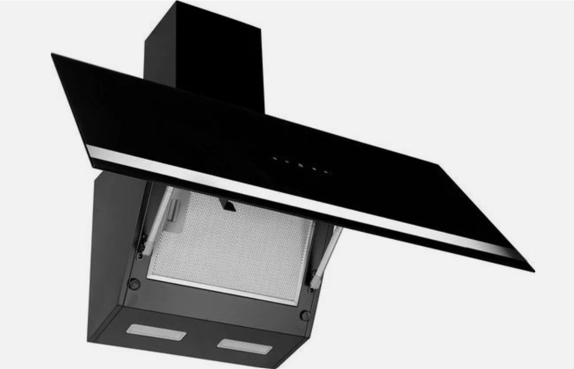 Hanseatic Afzuigkap SY-103E13-E4-C118-L52-900 - Zwart - 90 cm - Wandmontage, LED, Touch Control