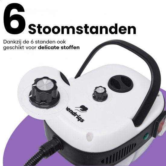 Hendriqs® XL Stoomreiniger 105 °C - 1,5L Stomer voor Keuken & Badkamer & BBQ - Handstoomreiniger Schoonmaak - Stoomapparaat Reiniger - Handstomer - Steam Cleaner Stoom - Reinigingsmachine - Draagbare Vlekkenreiniger - Stoomapparaat Badkamer