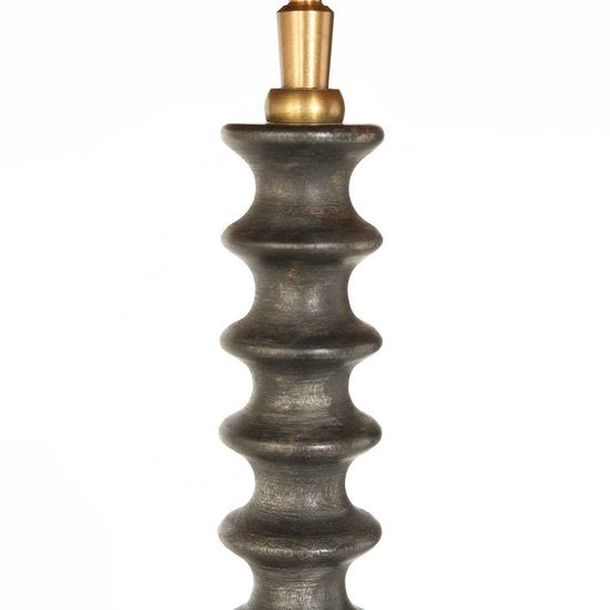 Anne Lighting tafellamp Bois - zwart - hout - 27 cm - E27 fitting - 3677ZW