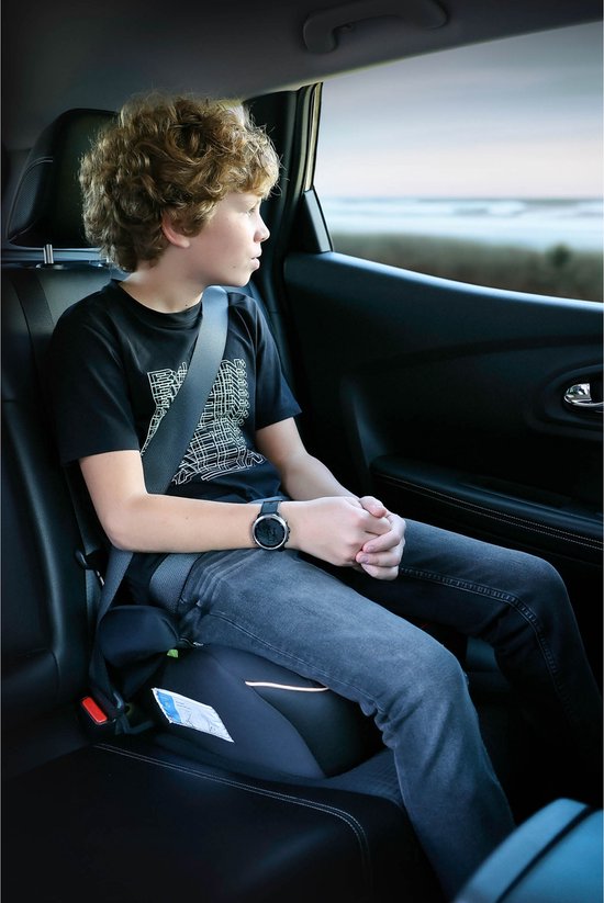 Carkids I-Size Zitverhoger Alex - Voldoet aan I-Size R-129 Norm - Voor Kinderen van 125-150cm – Afneembare & wasbare hoes - Flexibele installatie – Zwart/Wit