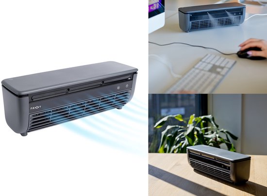 Nexxt Draadloze Mist Ventilator & Aircooler – Donkergrijs – ABS & Kunststof