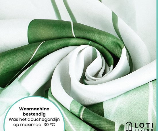 Loti Living Douchegordijn Anti Schimmel – Strelitzia - Inclusief ringen – Waterdicht - Polyester - Douchegordijn 120x200 cm