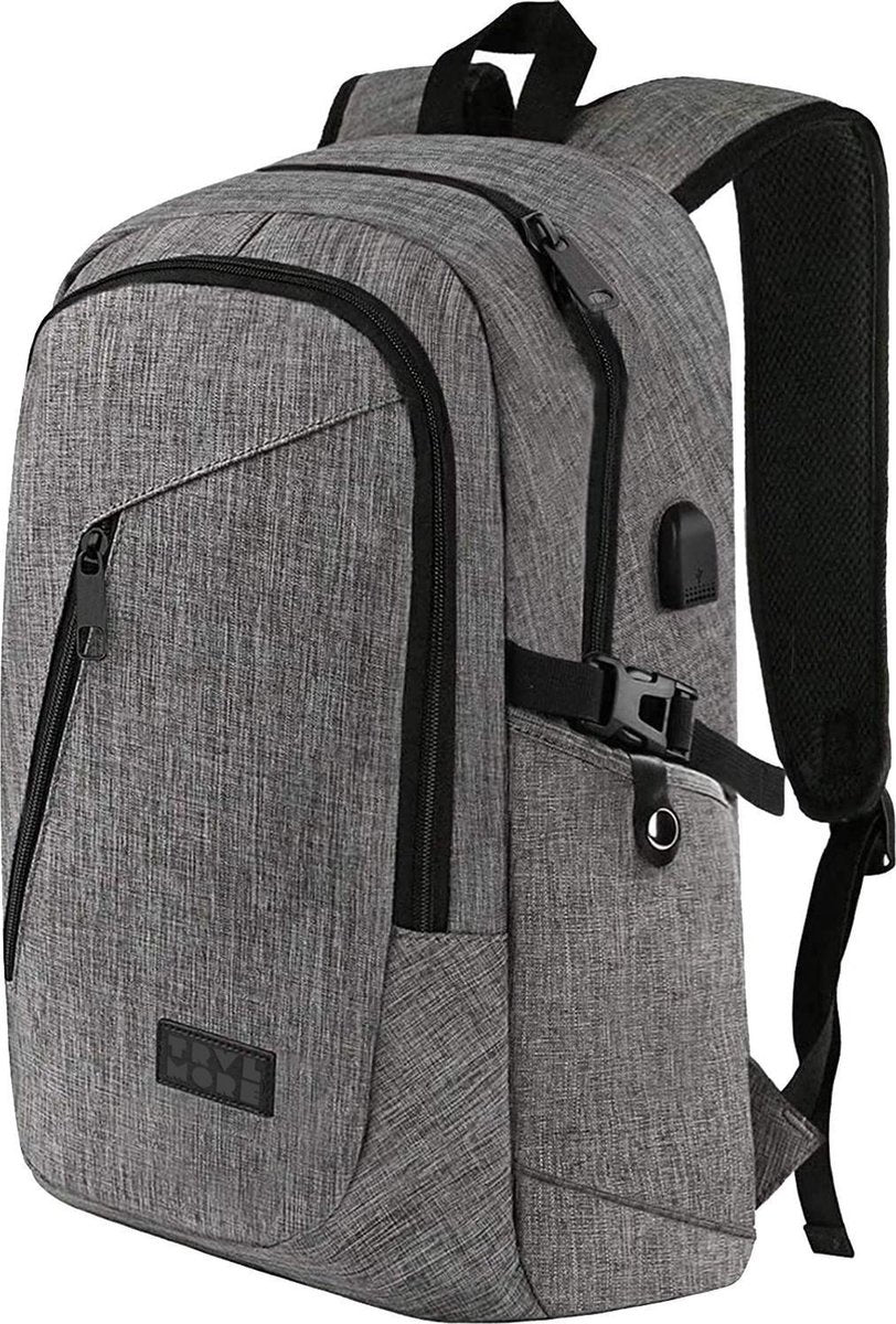 TRVLMORE Rugzak - 25L - 15,6 inch - Laptop Rugtas - Schooltas - Unisex - Spatwaterdicht Grijs