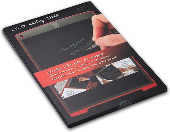 Digitale tekentablet - grafische tablet - schrijfbord met LCD scherm- memotablet - schrijfpil - 12 inch - zwart