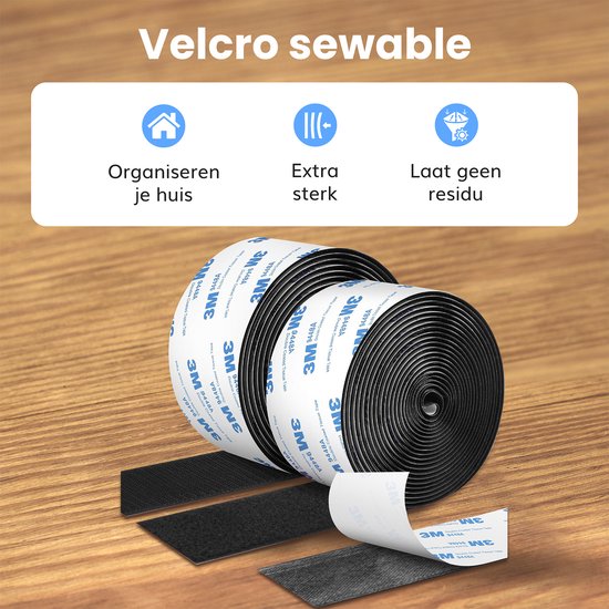 Luft Zelfklevende klittenband - Tape - Naaibaar - Velcro - Klitterband