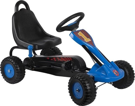 Skelter - Staal - Verstelbaar - Handrem - Max 35 Kilo - 3-4 Jaar - Blauw/ Zwart