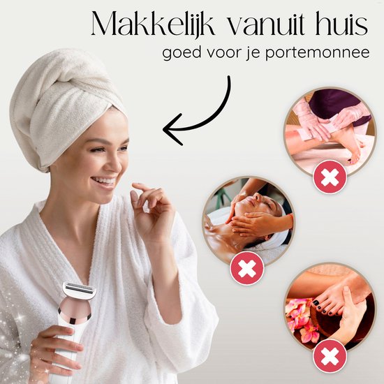 Sansbeauté® 7 in 1 Ladyshave voor Vrouwen - Gezicht - Oksels - Benen - Epilator - Trimmer voor Vrouwen & Dames - Bikinitrimmer Dames - Scheerapparaat Vrouw