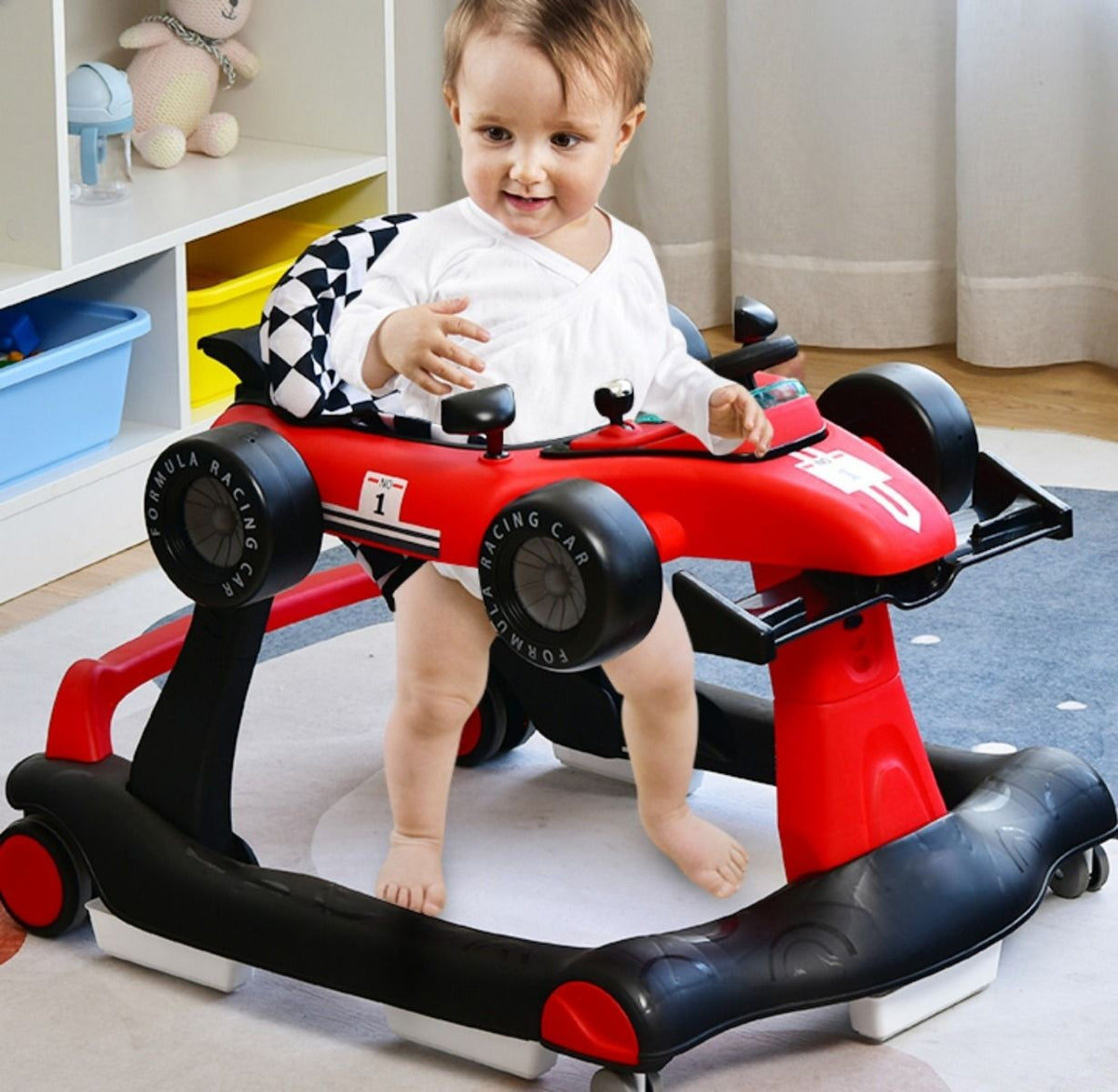 Coast Loopwagen - 4-in-1 - Max. 15 - Rood / Zwart