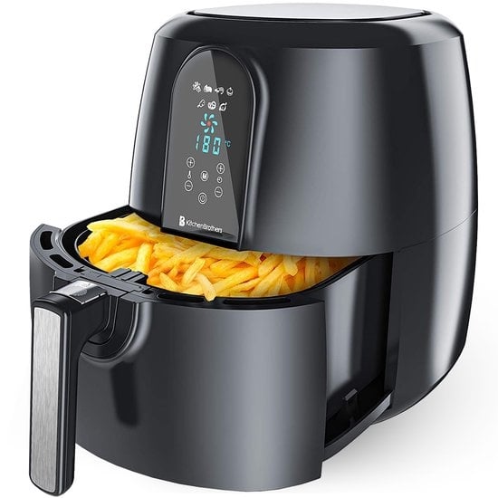 KitchenBrothers Airfryer XXL – 7,2L Inhoud & 7 Voorinstellingen – 1890W – 39 x 33,5 x 36,7 cm – Zwart