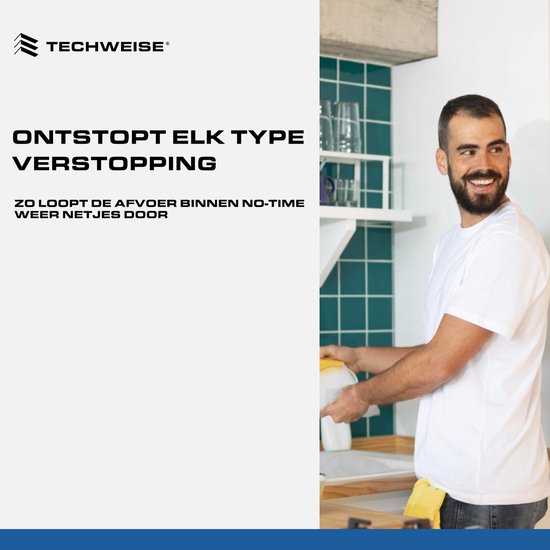 Techweise - Rioolslang geschikt voor Kärcher - 15M - Met roterende en voorwaartse kop