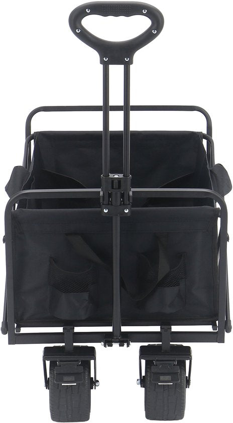 AXI AB131 Opvouwbare Bolderwagen – Zwart – Met Trekstang, Remmen en Hoes – 100 kg Draagvermogen – Eenvoudig mee te nemen - Metaal