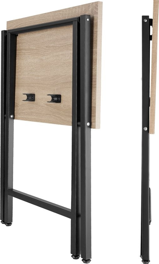 tectake® - Set van 2 bijzettafels Phoenix inklapbaar - lichtbruin - 404778