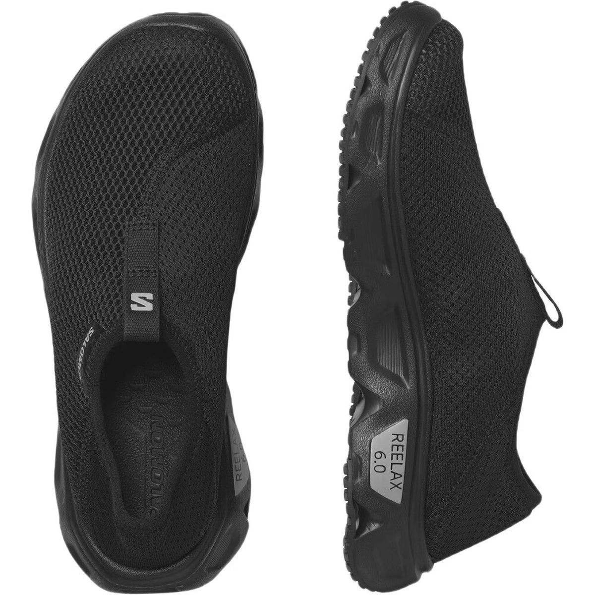 Salomon Reelax Moc 6.0 Herstelschoenen Dames - Zwart - Instapmodel met Inklapbare Hak - Ademende Mesh - maat 37 1/3