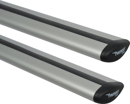 Twinny Load Dakdragerset F01 – Flybar Aluminium dakdragers – Voor auto’s met open of gesloten dakreling - Afsluitbaar – TÜV-GS goedgekeurd – 124 cm - Maximaal draagvermogen 100 kg