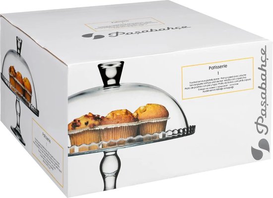 Pasabahce Plateau - Met Stolp - Glas - 32,2 cm