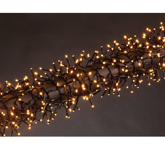 Kuma LED, lichtslinger, 12 m, 1020 leds, Arizona wit, zwarte kabel, voor binnen en buiten, modulator, 24 V