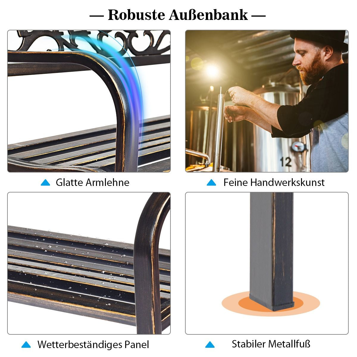 Coast Antieke Tuinbank Buitenmeubilair Brons