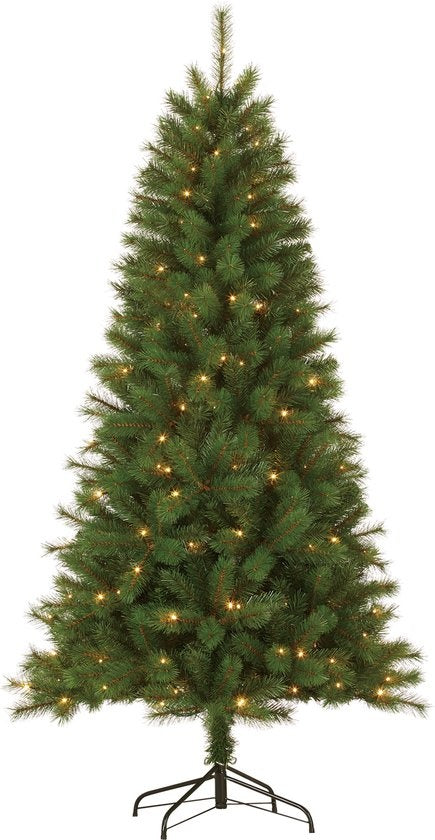 Giftsome Kunstkerstboom met Verlichting - Kerstboom 185 CM - Kunstboom met LED