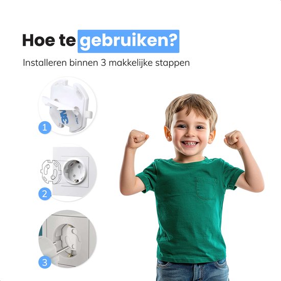 Luft Stopcontact beveiliging PRO - 30 stuks - Extra safe - Baby- en kinderbeveiliging - Voor Nederland en België - Afdekplaatje - Beschermers - Wit