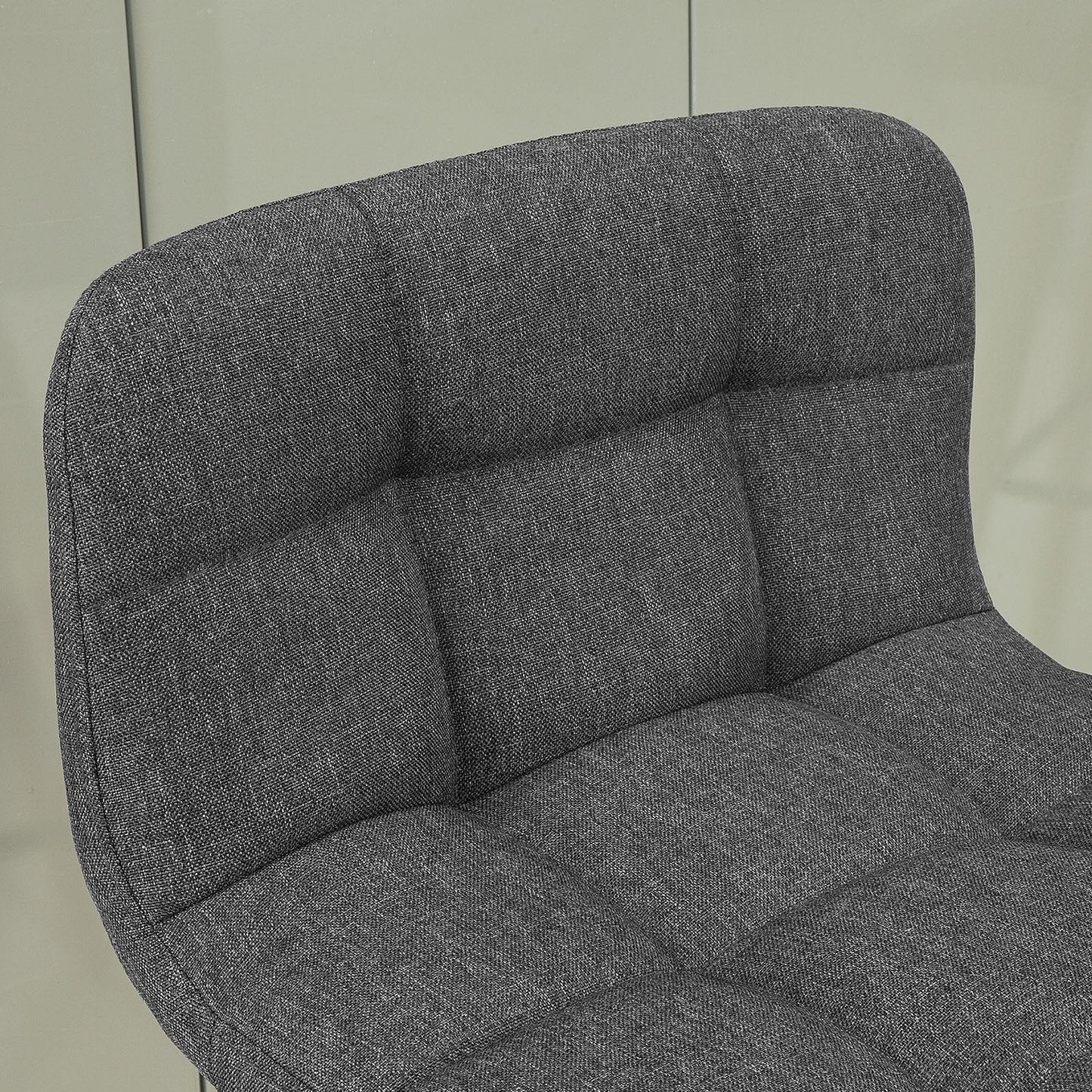 SoBuy set van 2 Barkrukken - Met Rugkruk - Donkergrijs - 92x44x44 cm - 68 cm Zithoogte